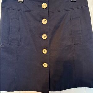 Merona Dark Blue Skirt with Button Accents